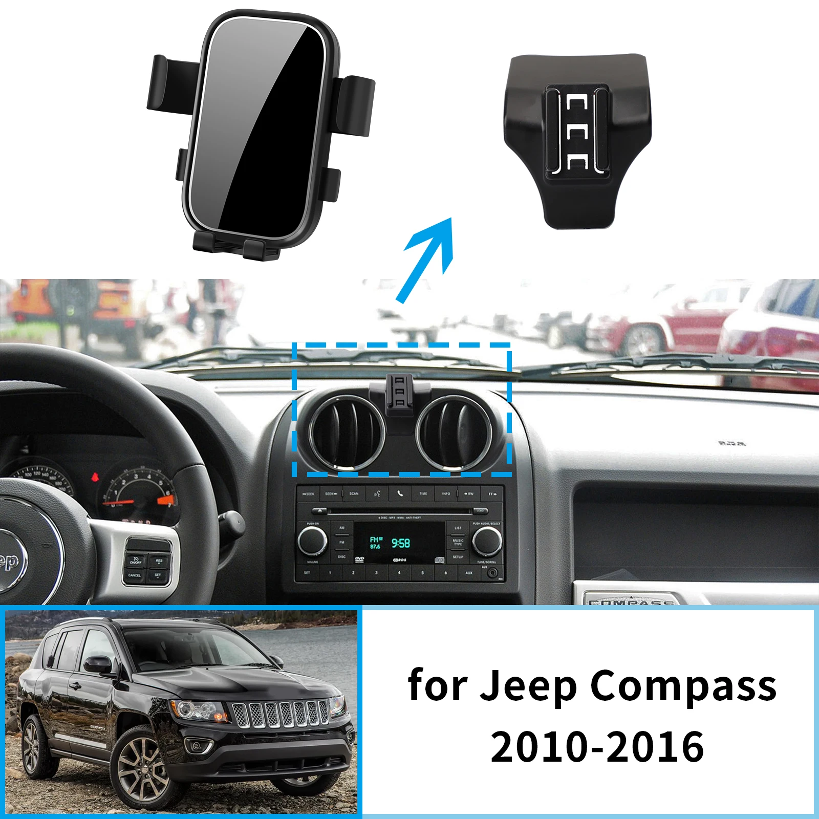 GPS Bracket Car Mobile Phone Holder for Jeep Compass MK49 2010~2016 Navigation Stand Auto Accessories
GPS Bracket Car Mobile Phone Holder for Jeep Compass MK49 2010~2016 Navigation Stand Auto Accessories