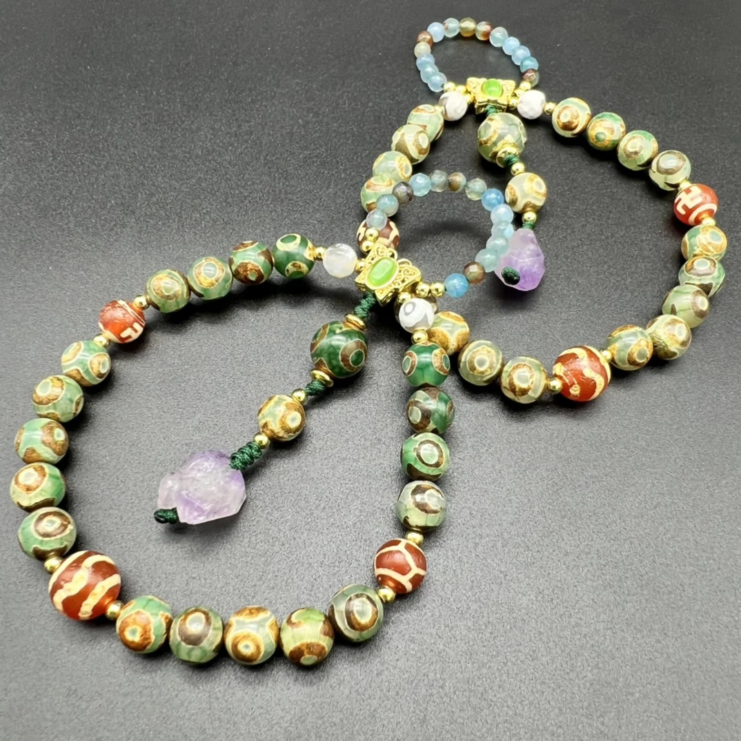 1pcs/lot Natural Boutique 18 Green Three Eyes Red Dzi Amethyst Bracelet Hand Hanging bright wealth accessories gem jewelry taki
1pcs/lot Natural Boutique 18 Green Three Eyes Red Dzi Amethyst Bracelet Hand Hanging bright wealth accessories gem jewelry taki