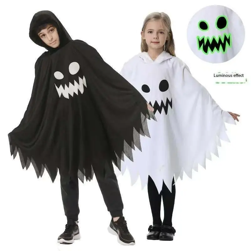 Halloween Child Boy Girl Cute White Ghost Demon Glow In The Dark Cape Cosplay Costume Kids Fancy Cloak Performance Party
Halloween Child Boy Girl Cute White Ghost Demon Glow In The Dark Cape Cosplay Costume Kids Fancy Cloak Performance Party 