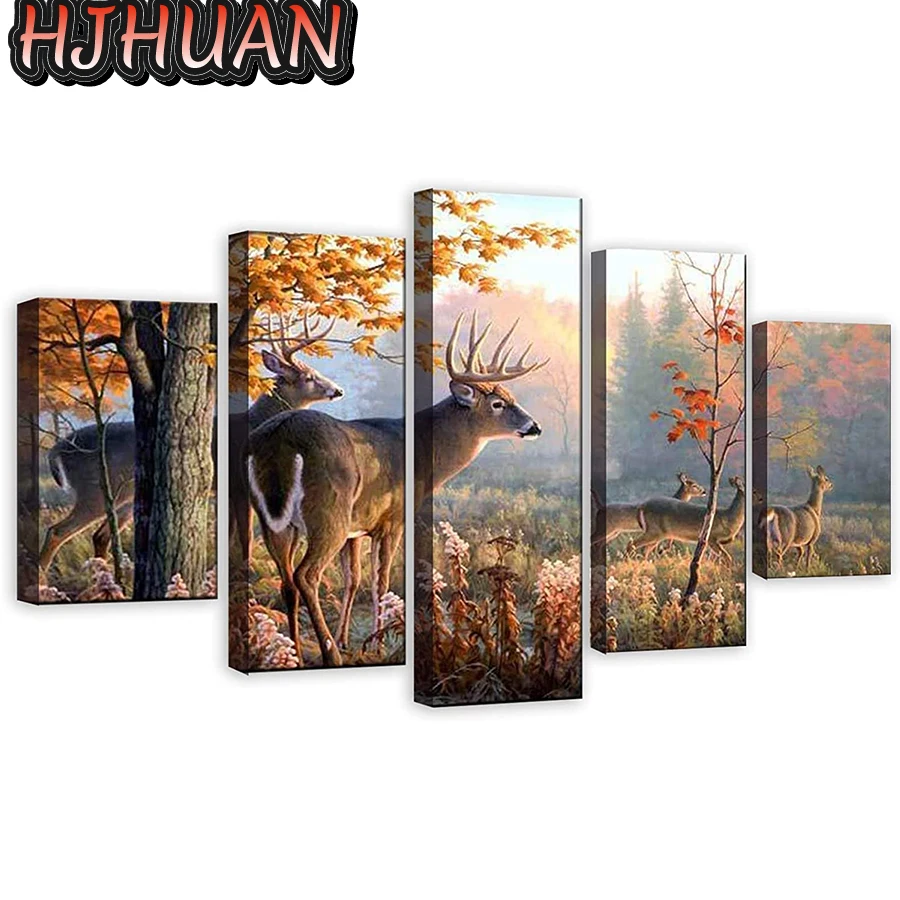5pcs Autumn forest landscape, deer Round Drill Diamond Painting Cross Stitch 3D Diamond Art Embroidery Diamond Mosaic Decor Gift
5pcs Autumn forest landscape, deer Round Drill Diamond Painting Cross Stitch 3D Diamond Art Embroidery Diamond Mosaic Decor Gift