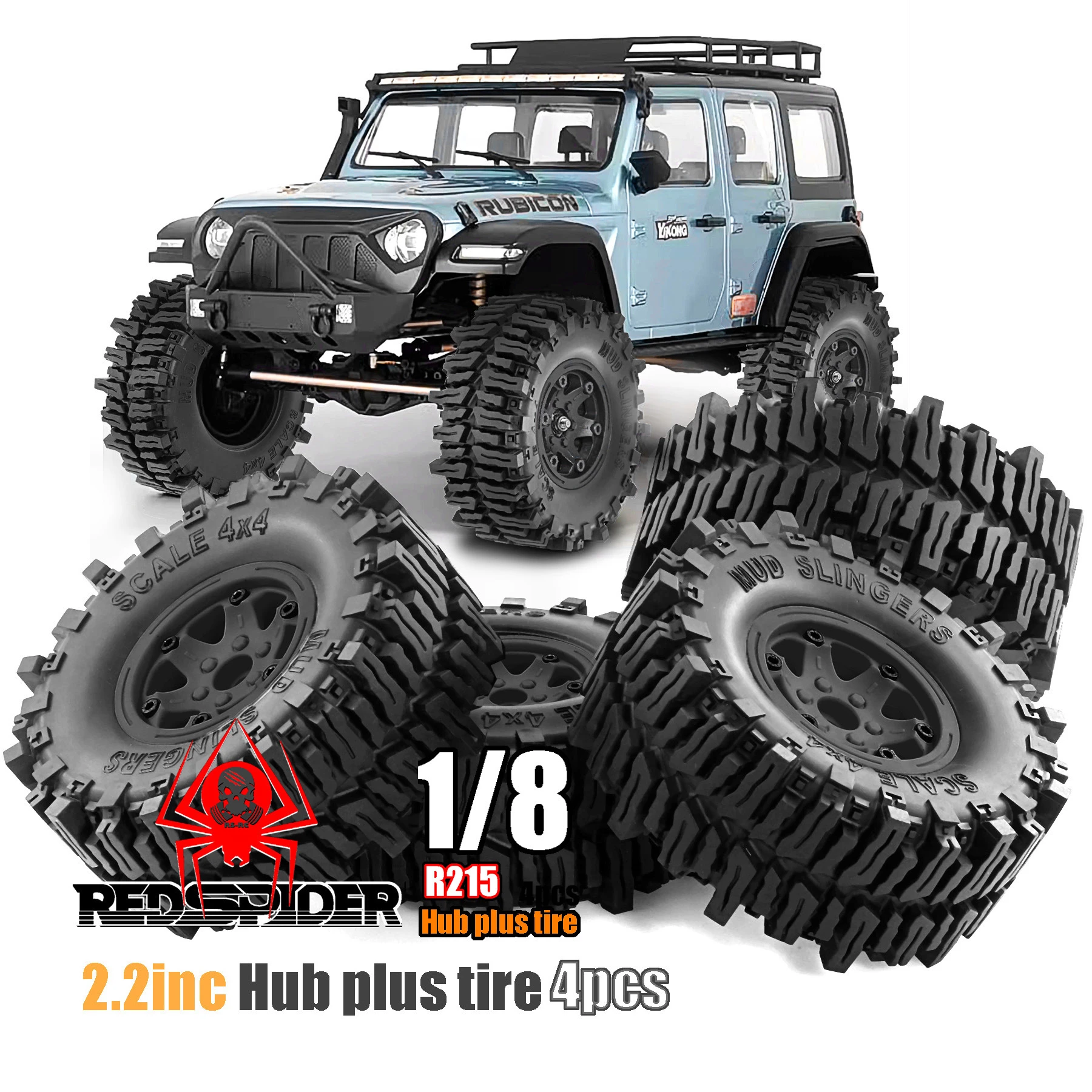 4pcs 130mm 2.2" Beadlock Wheel Rim Tire Set for 1/8 1/10 RC Crawler Car Axial SCX10 Wraith RR10 Capra Traxxas TRX4 YK4082
4pcs 130mm 2.2" Beadlock Wheel Rim Tire Set for 1/8 1/10 RC Crawler Car Axial SCX10 Wraith RR10 Capra Traxxas TRX4 YK4082