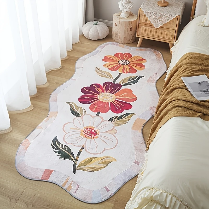 VIKAMA Wave-edge Floral Bedroom Carpet, Soft and Comfortable Floor Rug, Living Room Home Decor Wool Mat, Home Decoration
VIKAMA Wave-edge Floral Bedroom Carpet, Soft and Comfortable Floor Rug, Living Room Home Decor Wool Mat, Home Decoration