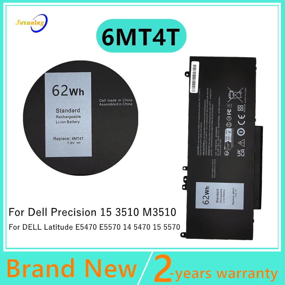 6MT4T 7.6V 62Wh Laptop battery For Dell Precision 15 3510 M3510 For Latitude E5470 E5570 14 5470 15 5570 7V69Y TXF9M 79VRK
6MT4T 7.6V 62Wh Laptop battery For Dell Precision 15 3510 M3510 For Latitude E5470 E5570 14 5470 15 5570 7V69Y TXF9M 79VRK