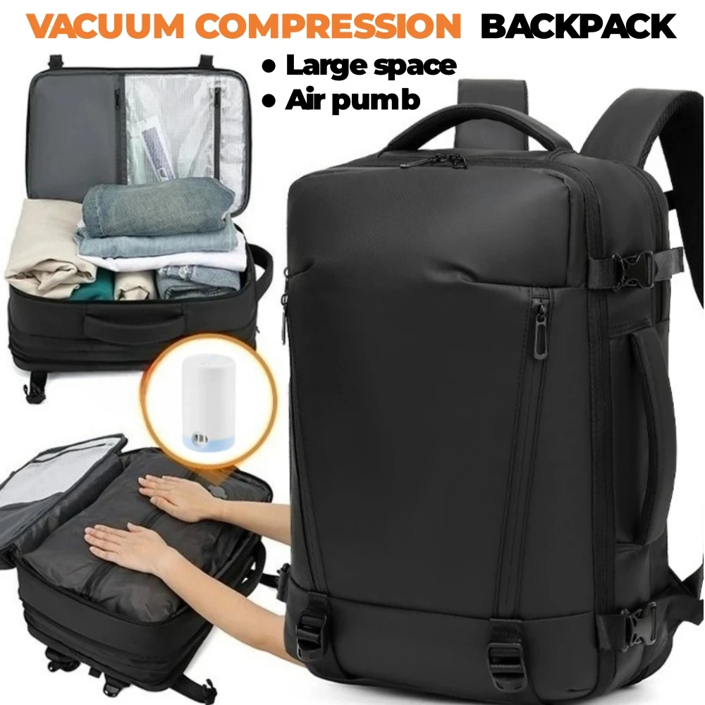Pro Travel & Outdoor Backpack with Vacuum Pump - Ideal for Business Trips & Weekend Adventures, Includes Secure Laptop Sleeve
Pro Travel & Outdoor Backpack with Vacuum Pump - Ideal for Business Trips & Weekend Adventures, Includes Secure Laptop Sleeve