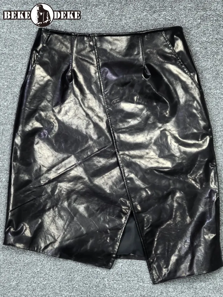 Office Ladies Elegant High Waist A Line Skirt Slim Fit Solid Color Women Asymmetric Split Sheepskin Genuine Leather Skirts New
Office Ladies Elegant High Waist A Line Skirt Slim Fit Solid Color Women Asymmetric Split Sheepskin Genuine Leather Skirts New