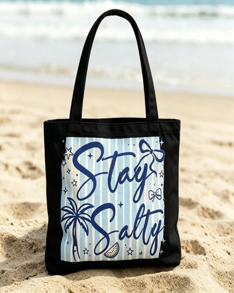 Custom Travel Tote Bag Personalized Stay Salty Printed Canvas Bag Large Capacity Shoulder Bag Ocean Lover Gift For Vacation
Custom Travel Tote Bag Personalized Stay Salty Printed Canvas Bag Large Capacity Shoulder Bag Ocean Lover Gift For Vacation