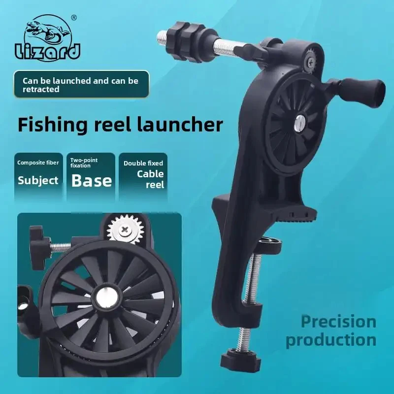 Lizard automatic fishing line winder, capable of winding one or more fishing spools; fishing tool
Lizard automatic fishing line winder, capable of winding one or more fishing spools; fishing tool