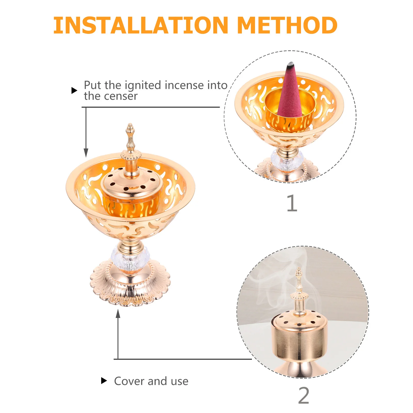 European Style Iron Incense Burner Hollow Carved Design Meditation Decorative Holder for Home Incense Burner 
European Style Iron Incense Burner Hollow Carved Design Meditation Decorative Holder for Home Incense Burner