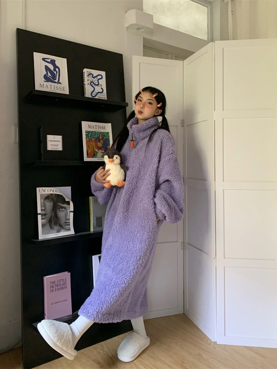 Корейский элитный коралловый Fce Spwear, женская зимняя теплая домашняя одежда, ночная рубашка, халат больших размеров, зимние термобелье
Корейский элитный коралловый Fce Spwear, женская зимняя теплая домашняя одежда, ночная рубашка, халат больших размеров, зимние термобелье