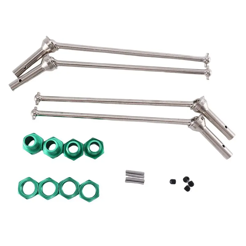 4Pcs Metal Front And Rear Drive Shaft CVD With Extended Wheel Hex For 1/10 Arrma Kraton Outcast Accessories Kit Green
4Pcs Metal Front And Rear Drive Shaft CVD With Extended Wheel Hex For 1/10 Arrma Kraton Outcast Accessories Kit Green