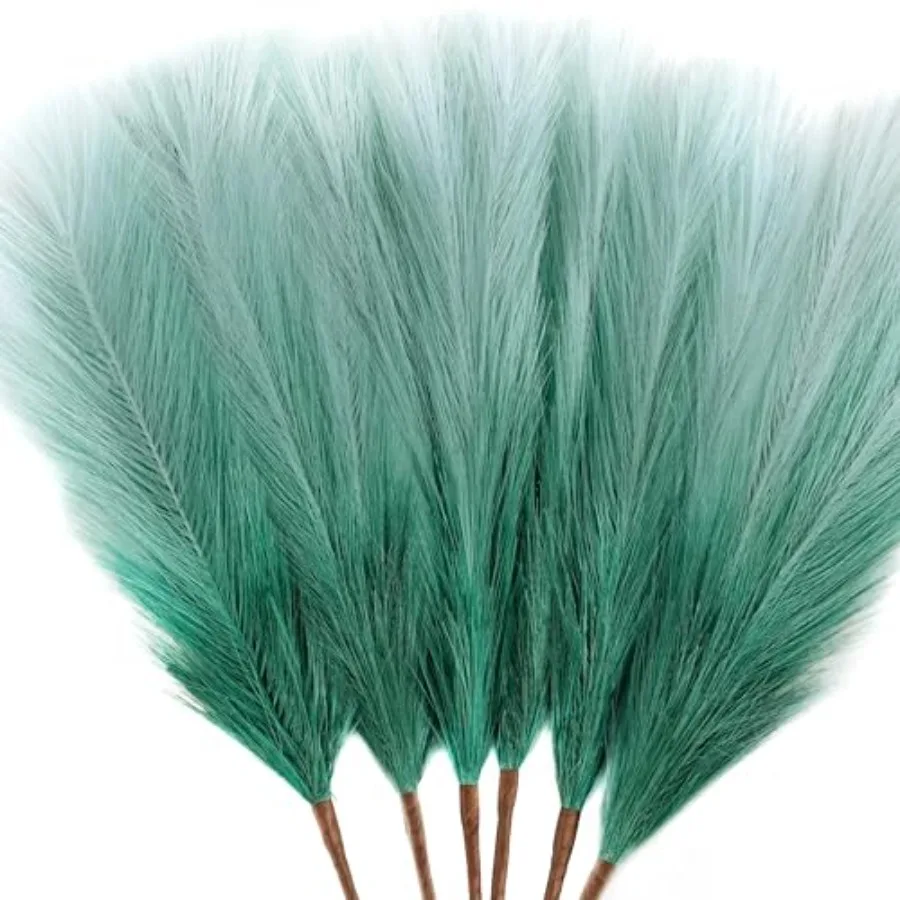 6 PCS Faux Pampas Grass Arrangement - 18"/45cm Artificial Fluffy Pompous Grass Stems for Boho Chic Home and Wedding Decor Teal
6 PCS Faux Pampas Grass Arrangement - 18"/45cm Artificial Fluffy Pompous Grass Stems for Boho Chic Home and Wedding Decor Teal