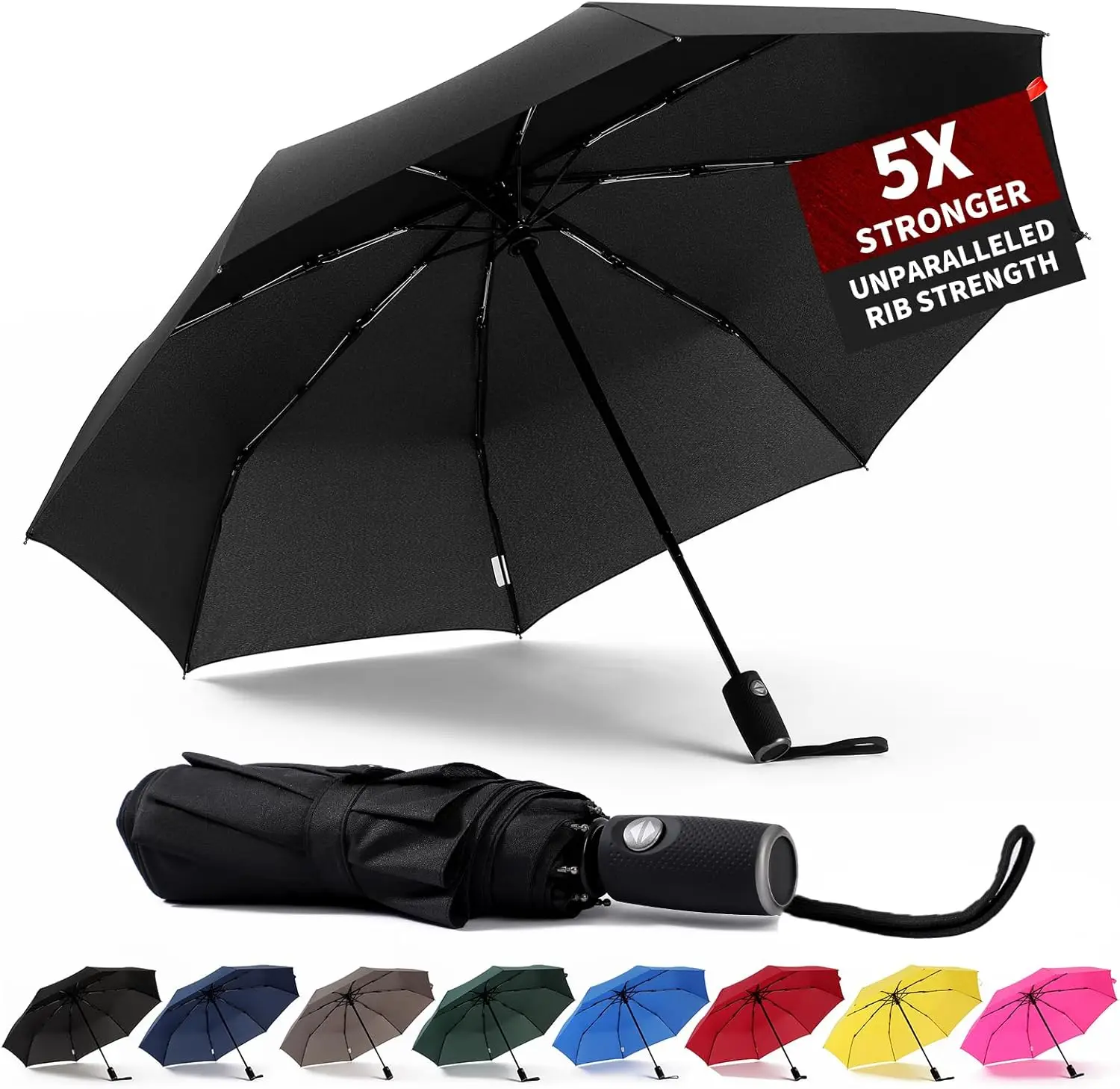 Windproof Travel Umbrella, Auto Open Close Lightweight Compact Portable Backpack Folding Umbrella, Perfect for Car, Purse, Men a
Windproof Travel Umbrella, Auto Open Close Lightweight Compact Portable Backpack Folding Umbrella, Perfect for Car, Purse, Men a