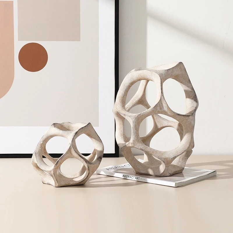 New Chinese-style wabi-sabi abstract hollow ball art ornament, exhibition hall, new and peculiar handicrafts
New Chinese-style wabi-sabi abstract hollow ball art ornament, exhibition hall, new and peculiar handicrafts