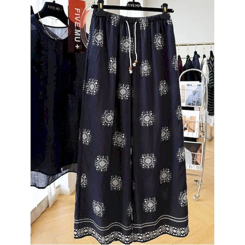 Straight Pants for Women Loose Casual Vintage Printed 2026 Summer Korean Style Elastic Waist Trousers Harajuku Wide Leg Pants
Straight Pants for Women Loose Casual Vintage Printed 2026 Summer Korean Style Elastic Waist Trousers Harajuku Wide Leg Pants