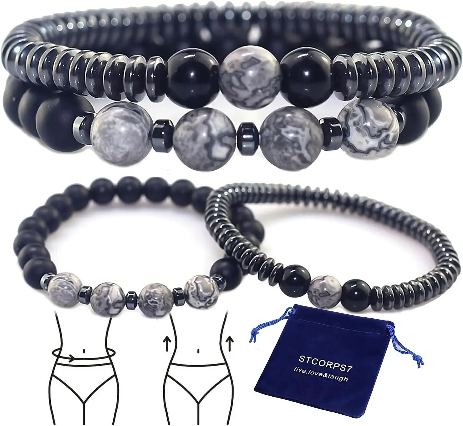 Magnetic Hematite Bracelet for Women: Arthritis Relief, Energy Therapy, Sleep Aid & Crystal Jewelry for Luck & Prosperity
Magnetic Hematite Bracelet for Women: Arthritis Relief, Energy Therapy, Sleep Aid & Crystal Jewelry for Luck & Prosperity