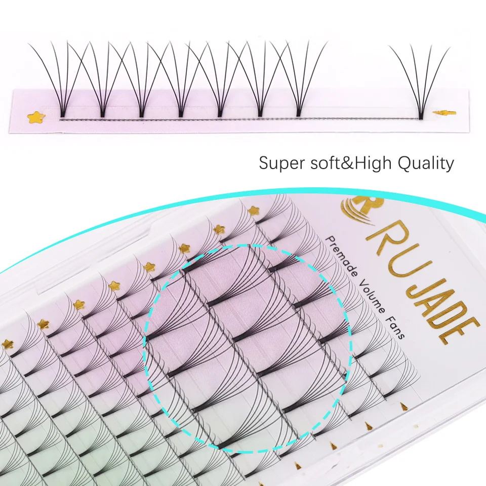 RUJADE Premade Volume Fans Short Stem Eyelash Extension 3D 4D 5D 6D Silk Soft Russian Fans Thin Root Long Stem Individual Lashes
RUJADE Premade Volume Fans Short Stem Eyelash Extension 3D 4D 5D 6D Silk Soft Russian Fans Thin Root Long Stem Individual Lashes