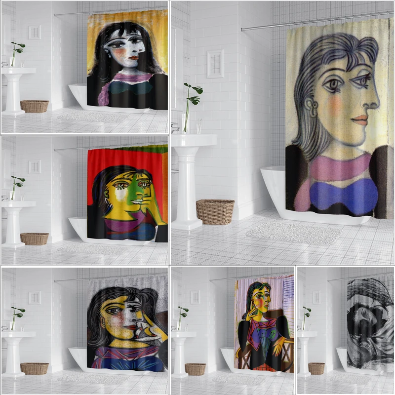 Fashion Oil Painting Printed Shower Curtain - Waterproof and Mildew-Proof Bathroom Partition Curtain - No Need for Punching
Fashion Oil Painting Printed Shower Curtain - Waterproof and Mildew-Proof Bathroom Partition Curtain - No Need for Punching