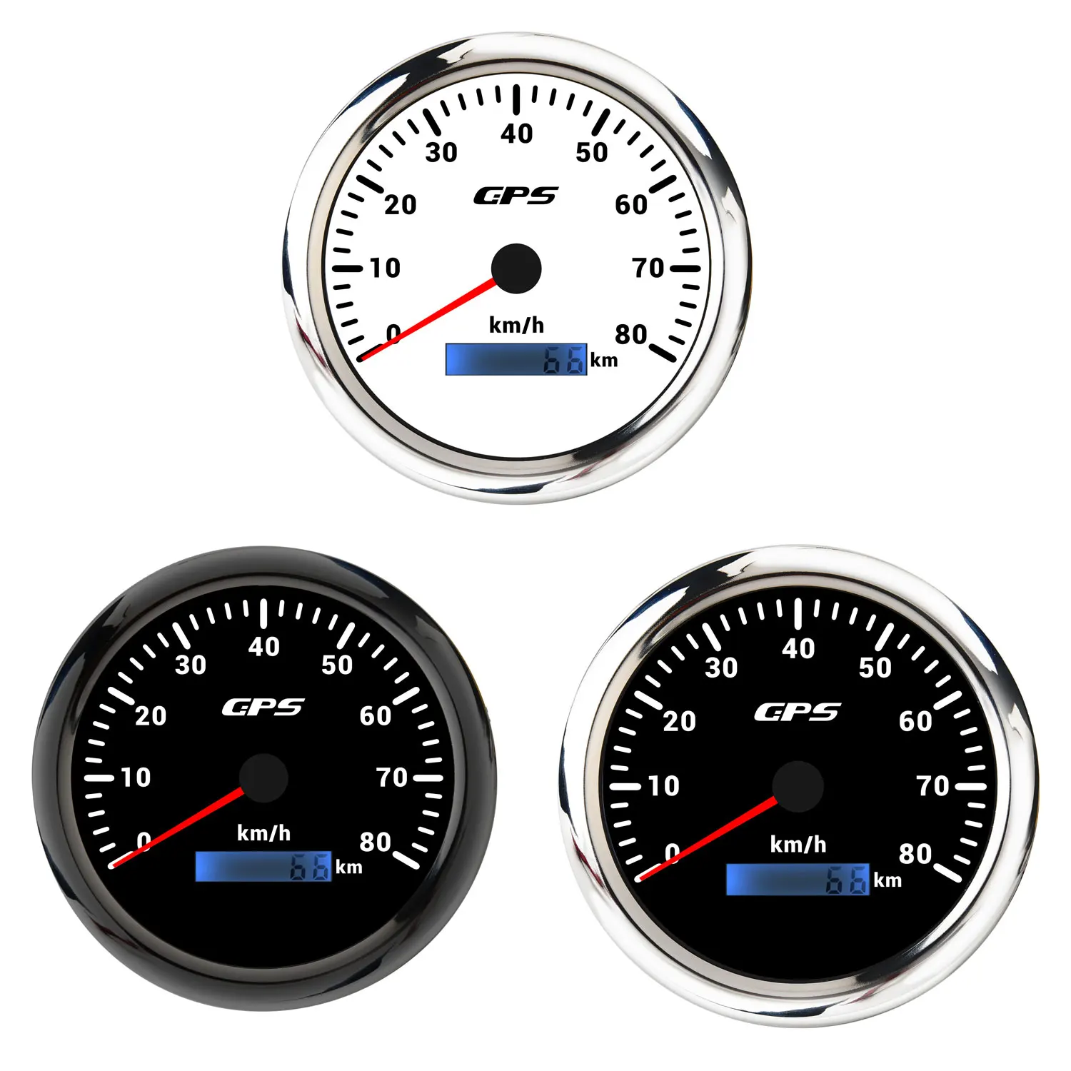 White 110mm GPS Speedometer 80 km/h GPS Antenna 7 Colors Backlight 9-32V for Auto Car Truck Motorcycle
White 110mm GPS Speedometer 80 km/h GPS Antenna 7 Colors Backlight 9-32V for Auto Car Truck Motorcycle