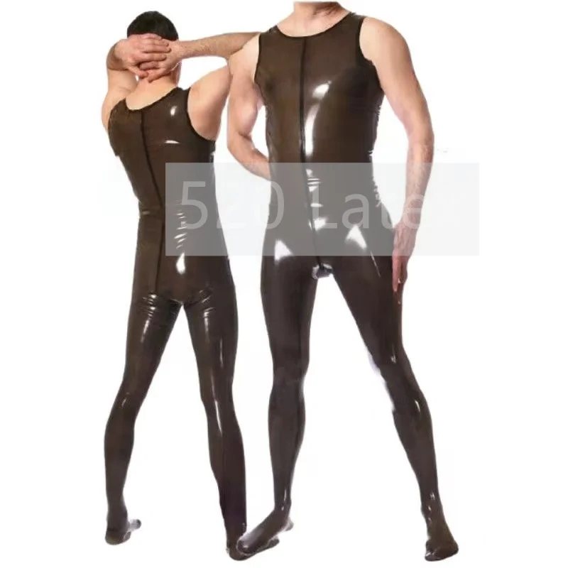 Latex Man's Tank Catsuit Attached Socks Sexy Rubber Athletic Bodysuits Black Latex Muscle Jumsuit No Zipper Cosplay Costume
Latex Man's Tank Catsuit Attached Socks Sexy Rubber Athletic Bodysuits Black Latex Muscle Jumsuit No Zipper Cosplay Costume