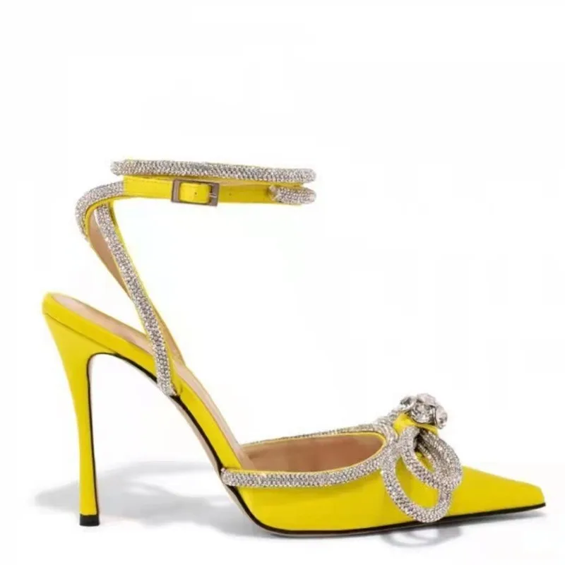 New Women Sandals Fashion Bow Rhinestone High Heels Sandals Sequins Pointed Toe Hollow Strap Buckle Crystal Shoes Gifts Ladies
New Women Sandals Fashion Bow Rhinestone High Heels Sandals Sequins Pointed Toe Hollow Strap Buckle Crystal Shoes Gifts Ladies