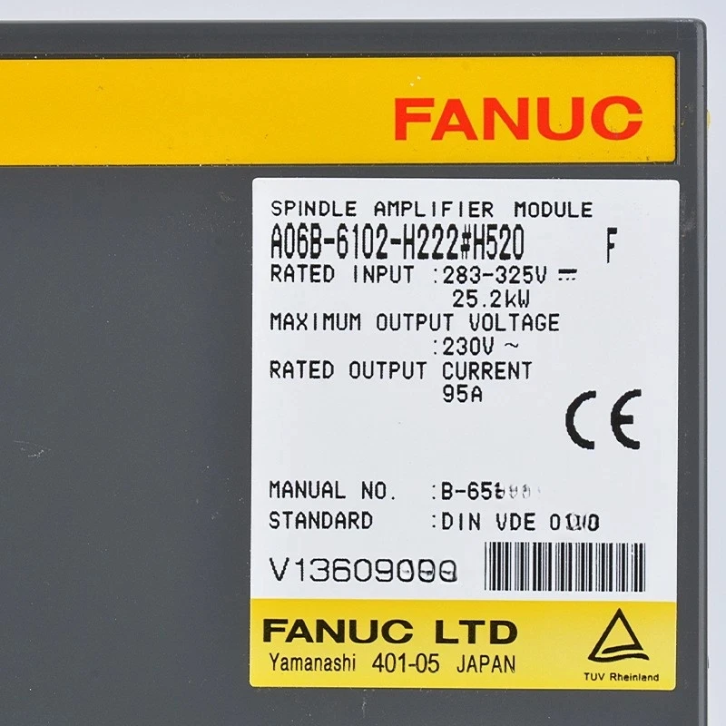 Fanuc A06B-6102-H222#H520 Spindle Amplifier Tested ok In Stock
Fanuc A06B-6102-H222#H520 Spindle Amplifier Tested ok In Stock