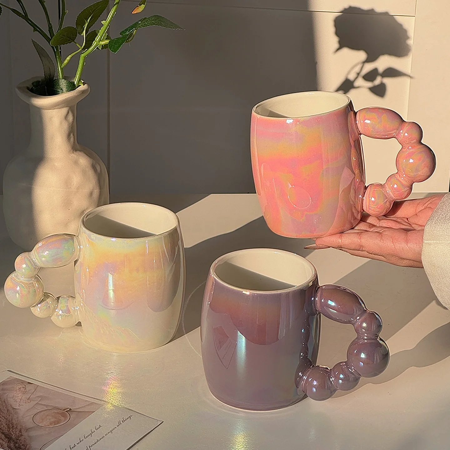 Korean Style Ceramic Mugs Pearl Cold Drink Cup High Aesthetic Value Girl's Heart Juice Cup Sugar Coated Fruit on Stick
Korean Style Ceramic Mugs Pearl Cold Drink Cup High Aesthetic Value Girl's Heart Juice Cup Sugar Coated Fruit on Stick