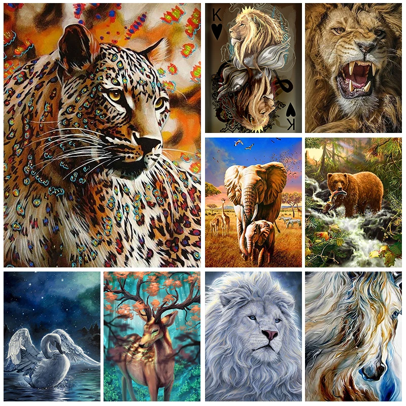 5D Diamond Painting Animal Diamond Embroidery DIY Full Rhinestone Mosaic Leopard Lion Cross Stitch Kit Art Home Decor Gift
5D Diamond Painting Animal Diamond Embroidery DIY Full Rhinestone Mosaic Leopard Lion Cross Stitch Kit Art Home Decor Gift