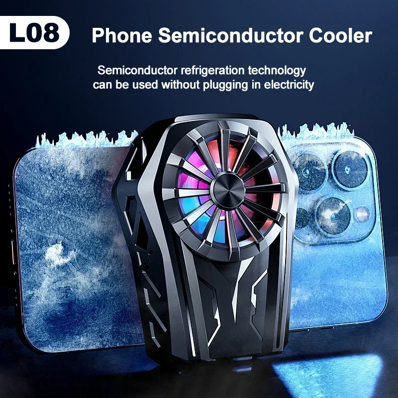 L08 Mobile Phone Semiconductor Back-clip Cooling Fan Radiator w/ RGB Light Type-C Game Cooler for IOS Android Gaming Accessories
L08 Mobile Phone Semiconductor Back-clip Cooling Fan Radiator w/ RGB Light Type-C Game Cooler for IOS Android Gaming Accessories