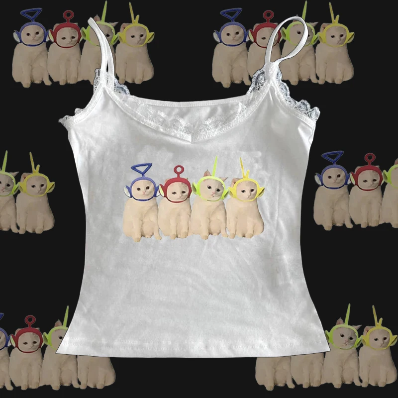 Emo Y2K cute online cat anime style gothic fairy street decoration T-shirt retro fairy style printed beautiful love baby vest
Emo Y2K cute online cat anime style gothic fairy street decoration T-shirt retro fairy style printed beautiful love baby vest