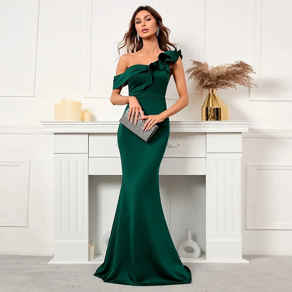 BLUE DRESS Store Women One Shoulder Evening Dress Green Ruffles Celebrity Maxi Dress Sexy Slash Neck Long Party Dress
BLUE DRESS Store Women One Shoulder Evening Dress Green Ruffles Celebrity Maxi Dress Sexy Slash Neck Long Party Dress