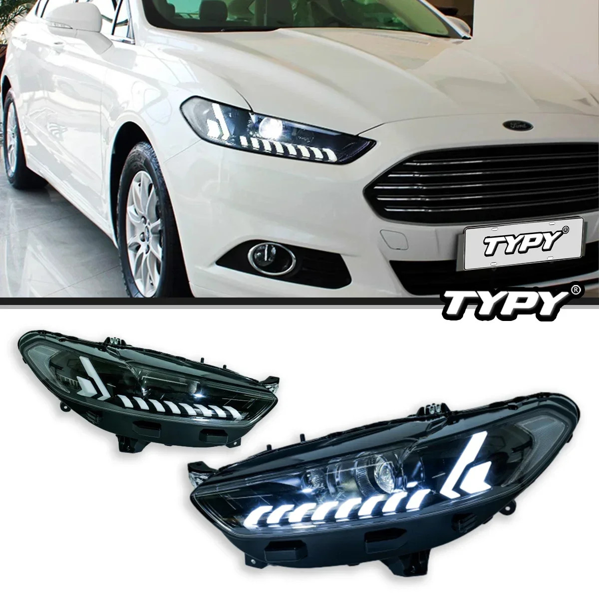 TYPY Car Lights For Ford Mondeo Headlight LED Projetor head Lamp 2013-2016 Daytime Running Light Automotive Accessories
TYPY Car Lights For Ford Mondeo Headlight LED Projetor head Lamp 2013-2016 Daytime Running Light Automotive Accessories