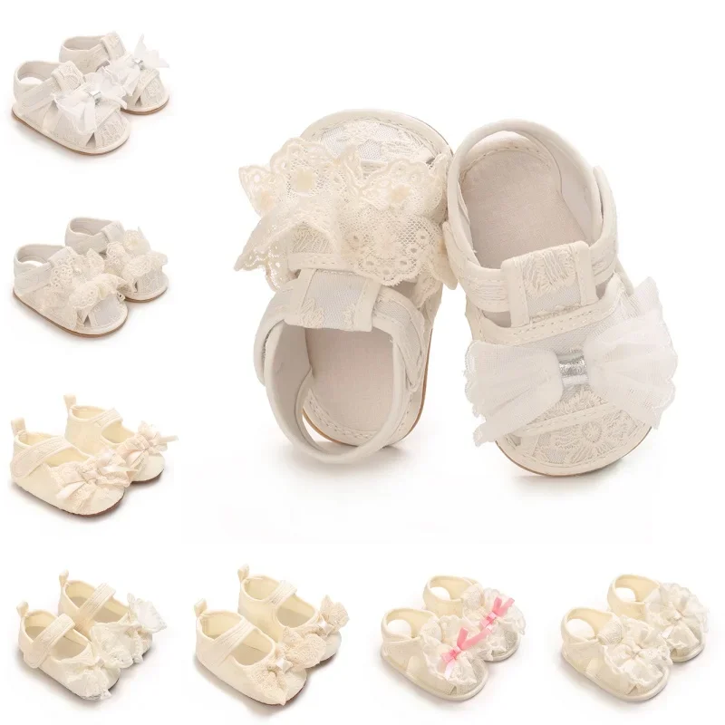 Lace Bow Princess Baby Shoes 0-18M Infant Pre Walker Shoes Summer Breathable Soft Sole Casual Footwear for Girls
Lace Bow Princess Baby Shoes 0-18M Infant Pre Walker Shoes Summer Breathable Soft Sole Casual Footwear for Girls