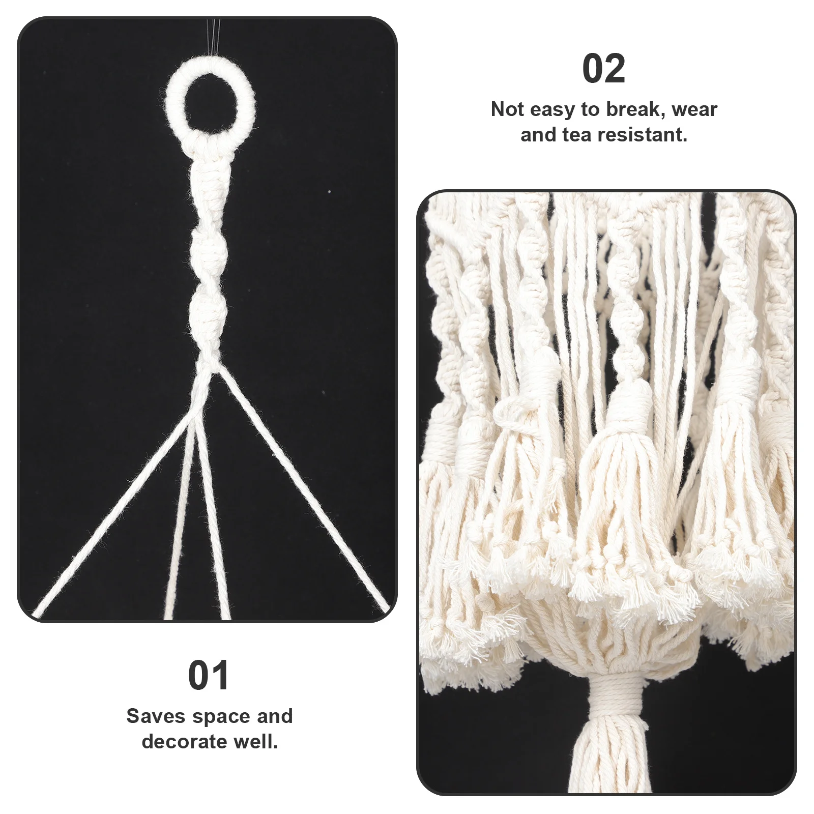 Macrame Lamp Shade Durable Cotton Tassel Hanging Lamp Shade Romantic Bohemian Decor Ceiling Pendant Light Cover
Macrame Lamp Shade Durable Cotton Tassel Hanging Lamp Shade Romantic Bohemian Decor Ceiling Pendant Light Cover