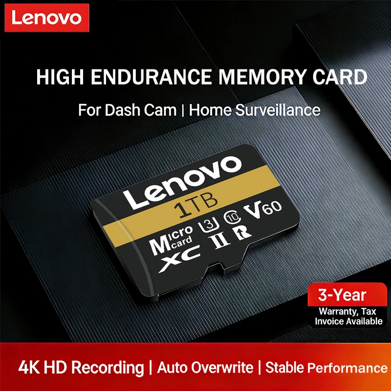 Lenovo 1TB High Speed Memory Card For Xiaomi Phone Drone Cam Car 4K Full HD Video Micro SD Card 512GB V60 U3 Flash TF Card
Lenovo 1TB High Speed Memory Card For Xiaomi Phone Drone Cam Car 4K Full HD Video Micro SD Card 512GB V60 U3 Flash TF Card