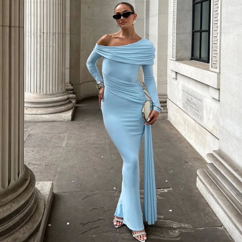 Ticketsx Slash Neck Elegant Dress Women's Full Sleeve Ribbon Street Ruched Long Dress Female Party Club Slim High Waist Dresses
Ticketsx Slash Neck Elegant Dress Women's Full Sleeve Ribbon Street Ruched Long Dress Female Party Club Slim High Waist Dresses