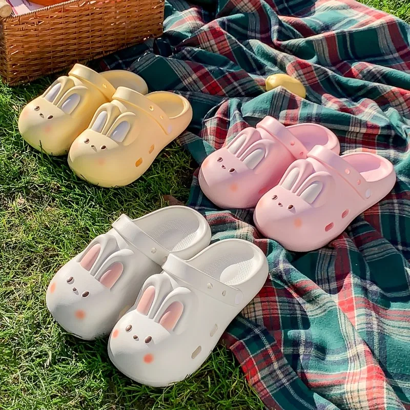 Cute Cartoon Rabbit Slippers Women EVA Hollow Sandals Non Slip Indoor Outdoor Bathroom Shower Slides Summer Beach Vacation Shoes
Cute Cartoon Rabbit Slippers Women EVA Hollow Sandals Non Slip Indoor Outdoor Bathroom Shower Slides Summer Beach Vacation Shoes