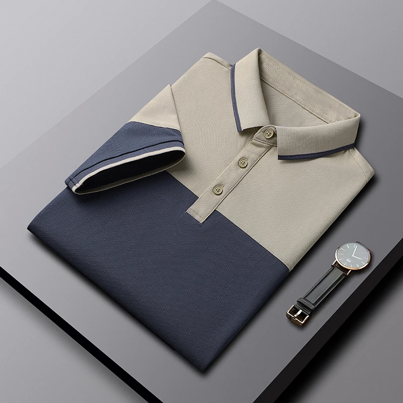 Fashion Lapel Spliced Embroidery Letter Business Polo Shirts Men Clothing 2024 Summer New Loose All-match Tops Casual Tee Shirt
Fashion Lapel Spliced Embroidery Letter Business Polo Shirts Men Clothing 2024 Summer New Loose All-match Tops Casual Tee Shirt