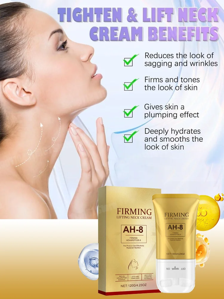 AH-8 Firming Lifting Neck Cream for Crepey Skin Comfort Roller Neck Cream Deeply Moisturizing Tightening Lifting Anti Aging
AH-8 Firming Lifting Neck Cream for Crepey Skin Comfort Roller Neck Cream Deeply Moisturizing Tightening Lifting Anti Aging