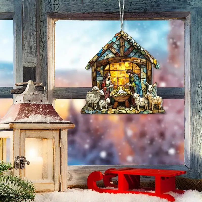 Christmas Nativity Sun Catcher Acrylic Colorful Christmas Nativity Window Ornaments Hand-Painted Nativity Scene Craft Window
Christmas Nativity Sun Catcher Acrylic Colorful Christmas Nativity Window Ornaments Hand-Painted Nativity Scene Craft Window