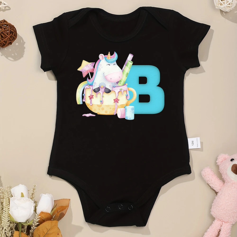 Cute Unicorn Letter Print Baby Girl Clothes Cotton Black Onesie Summer Home Casual Newborn Boy Bodysuit Pajamas Soft Breathable
Cute Unicorn Letter Print Baby Girl Clothes Cotton Black Onesie Summer Home Casual Newborn Boy Bodysuit Pajamas Soft Breathable