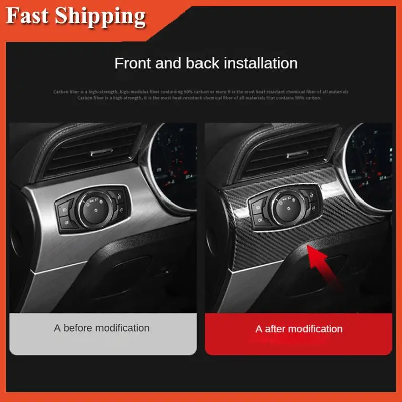 A90E-1 PCS Car Headlight Switch Interior Trim Sticker Carbon Fiber Pattern Automotive Supplies For Ford Mustang 2015-2023
A90E-1 PCS Car Headlight Switch Interior Trim Sticker Carbon Fiber Pattern Automotive Supplies For Ford Mustang 2015-2023