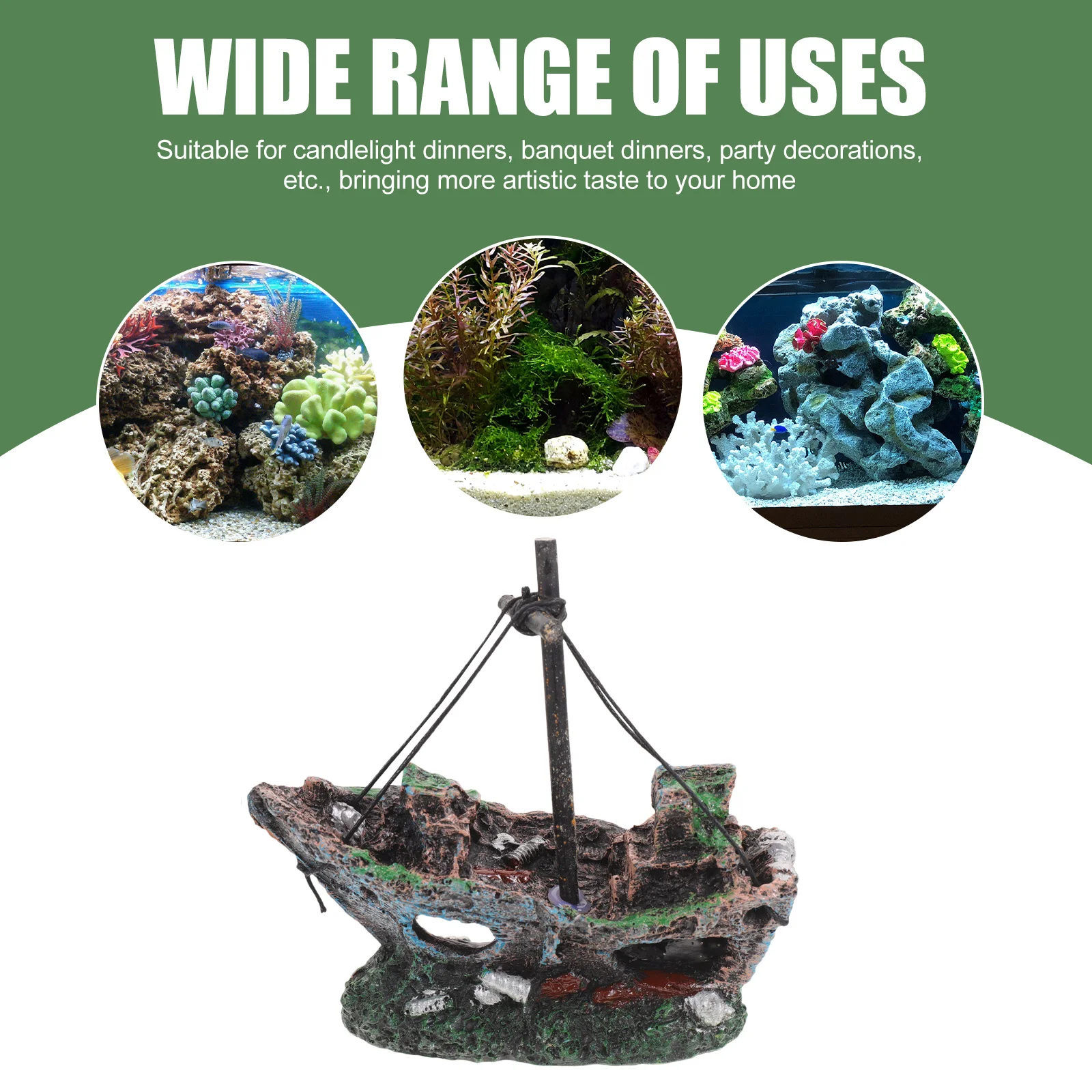 Aquarium Sunken Ship Resin Decoration Fish Tank Lifelike Landscaping Ornament Hideout Underwater Craft Fish Tank Decorations
Aquarium Sunken Ship Resin Decoration Fish Tank Lifelike Landscaping Ornament Hideout Underwater Craft Fish Tank Decorations