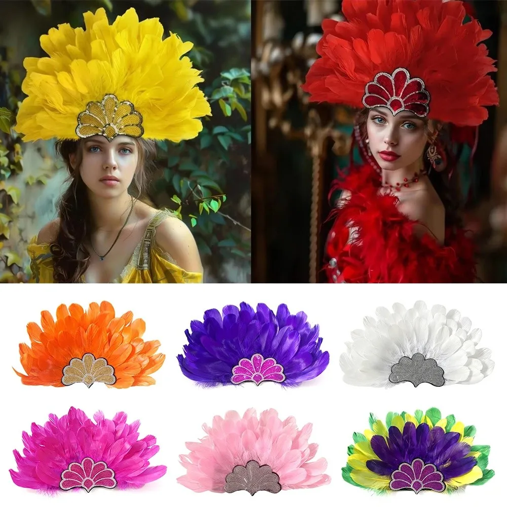 Colorful Feather Headpiece Brazilian Carnival Stage Performance Showgirl Headband Decorative Hair Band Hawaiian Party Accessory
Colorful Feather Headpiece Brazilian Carnival Stage Performance Showgirl Headband Decorative Hair Band Hawaiian Party Accessory