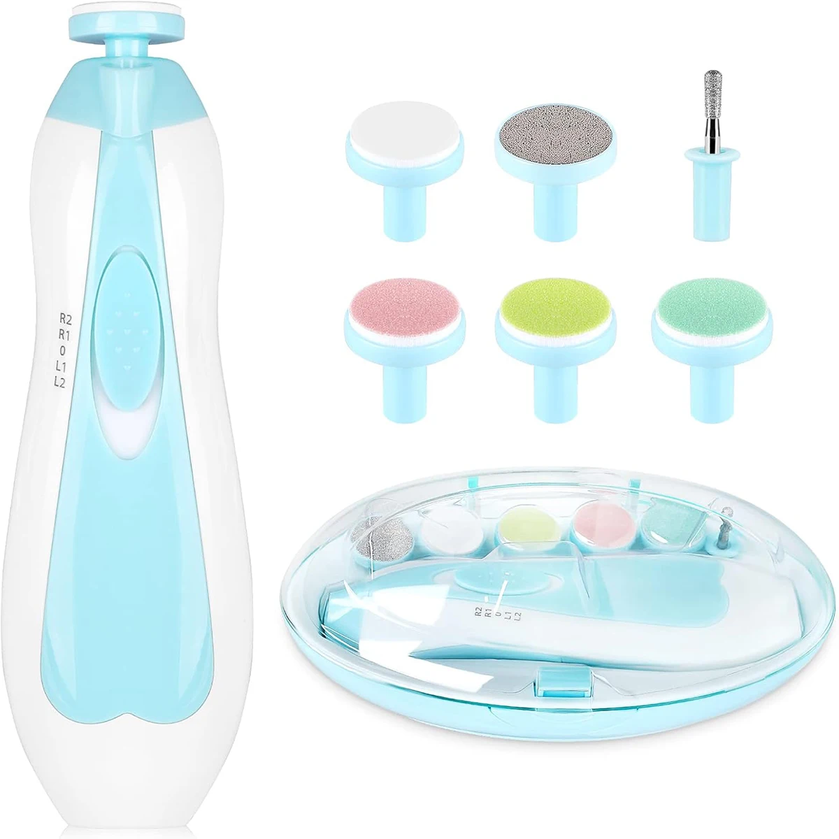 Baby nail sharpener, electric anti-scratch nail clipper polishing tool set, put 2 AA batteries (excluding batteries) before use
Baby nail sharpener, electric anti-scratch nail clipper polishing tool set, put 2 AA batteries (excluding batteries) before use