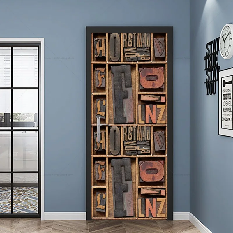 3D Retro Wood Grain Letter Door Sticker Library and Study Decoration Sticker Home and New House Decoration DIY Wall Mural
3D Retro Wood Grain Letter Door Sticker Library and Study Decoration Sticker Home and New House Decoration DIY Wall Mural
