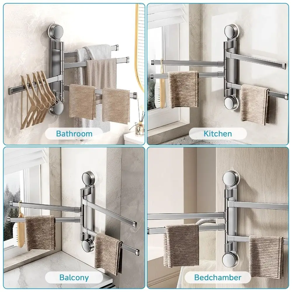 Настенная вешалка для полотенец с 4 держателями на присосках, алюминиевая, нержавеющая, экономит место, для кухни и дома
Настенная вешалка для полотенец с 4 держателями на присосках, алюминиевая, нержавеющая, экономит место, для кухни и дома