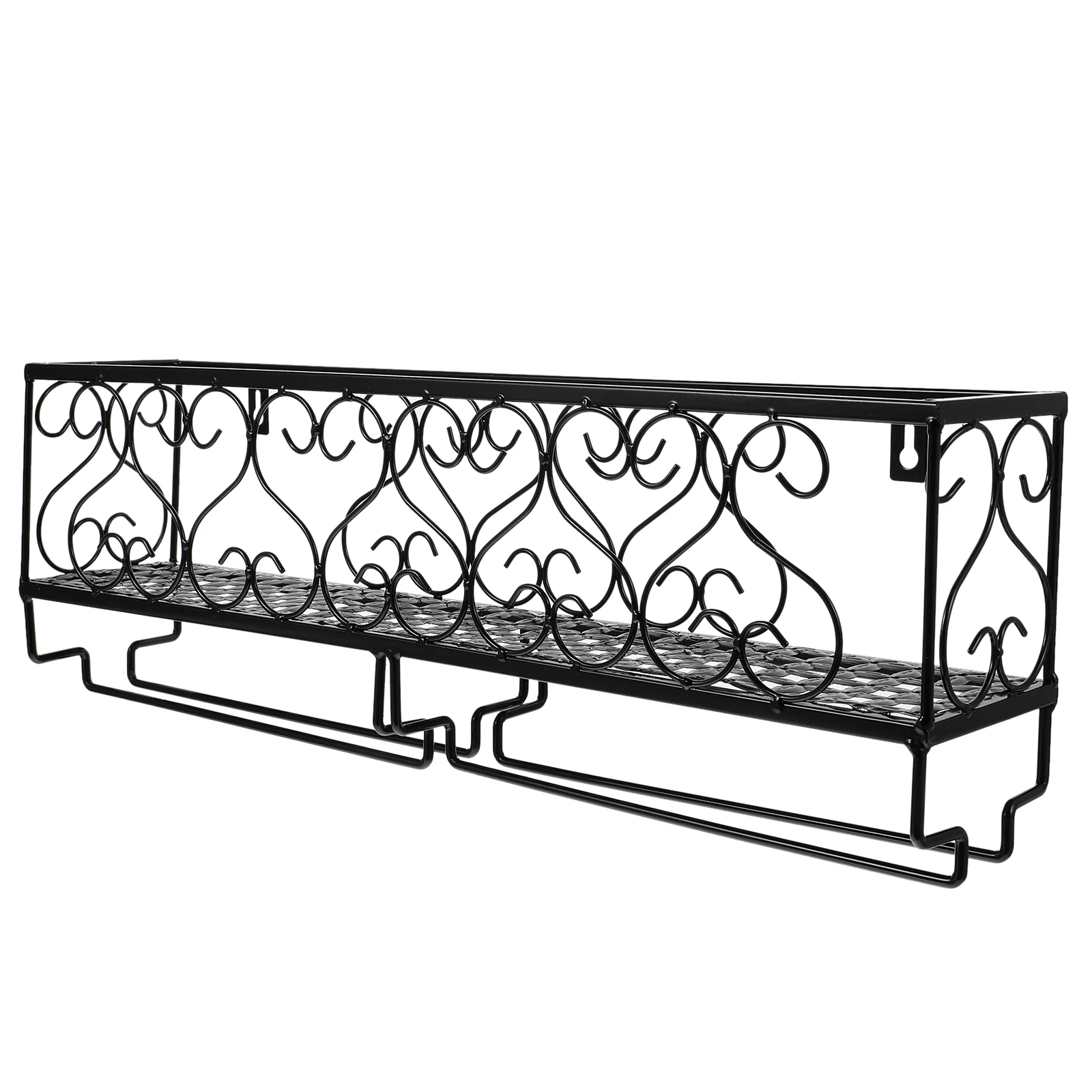 Wall-mounted Glass Rack 6 Bottle Iron Stand Black Retro Design Cup Holder Stable Placement Bottle Organizer Kitchen
Wall-mounted Glass Rack 6 Bottle Iron Stand Black Retro Design Cup Holder Stable Placement Bottle Organizer Kitchen