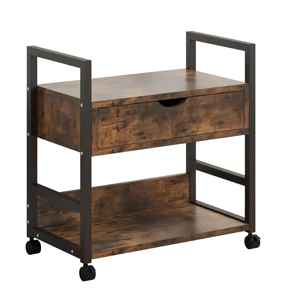Mobile Printer Stand With Storage Drawer, Utility Carts With Wheels, File Cabinet Workspace Desk Organizer Shelf For Home
Mobile Printer Stand With Storage Drawer, Utility Carts With Wheels, File Cabinet Workspace Desk Organizer Shelf For Home