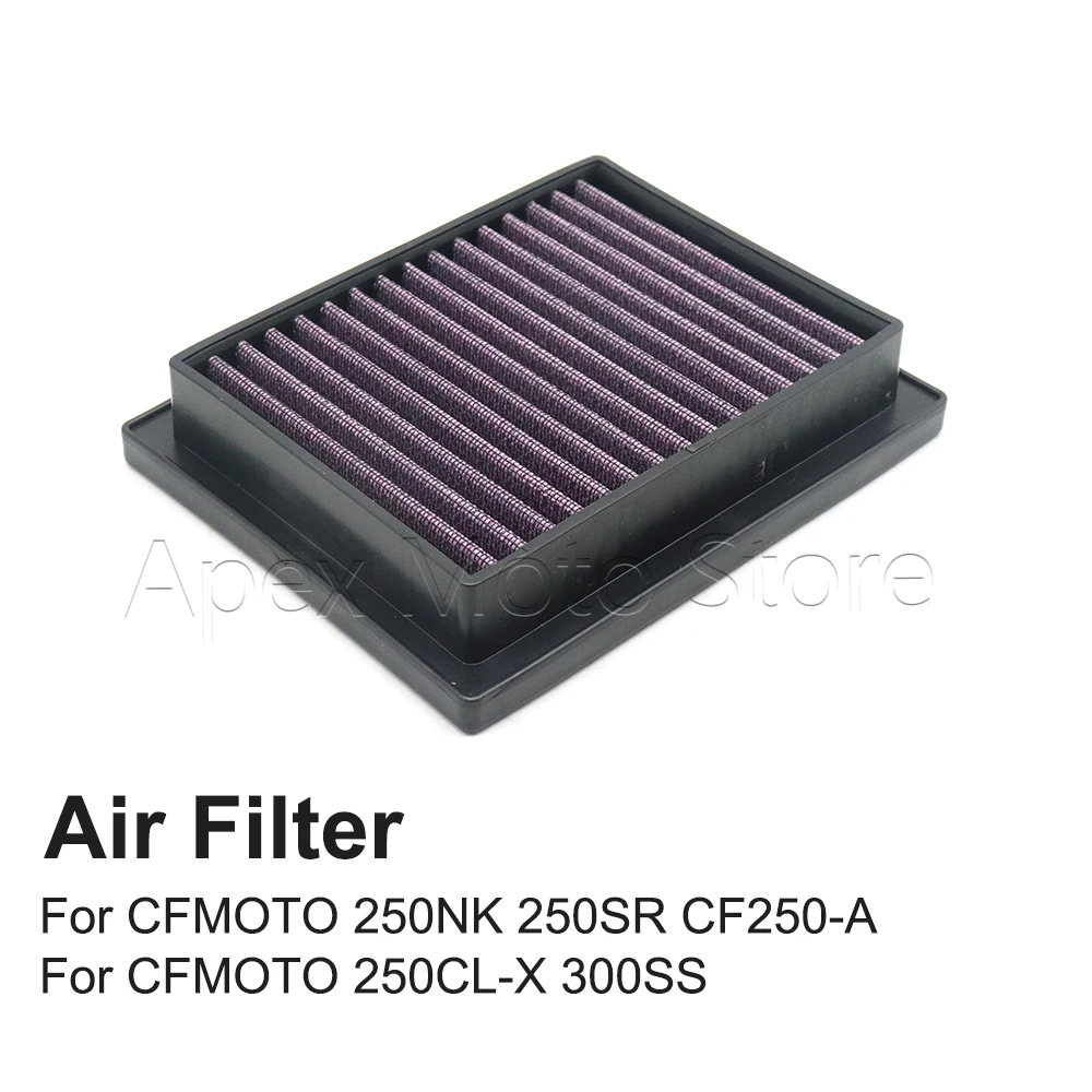 Motorcycle Accessories High Flow Air Filter Engine Intake Cleaner For CFMOTO 250 NK SR 250NK 250SR CF250-A 250CL-X 300SS 250CL
Motorcycle Accessories High Flow Air Filter Engine Intake Cleaner For CFMOTO 250 NK SR 250NK 250SR CF250-A 250CL-X 300SS 250CL