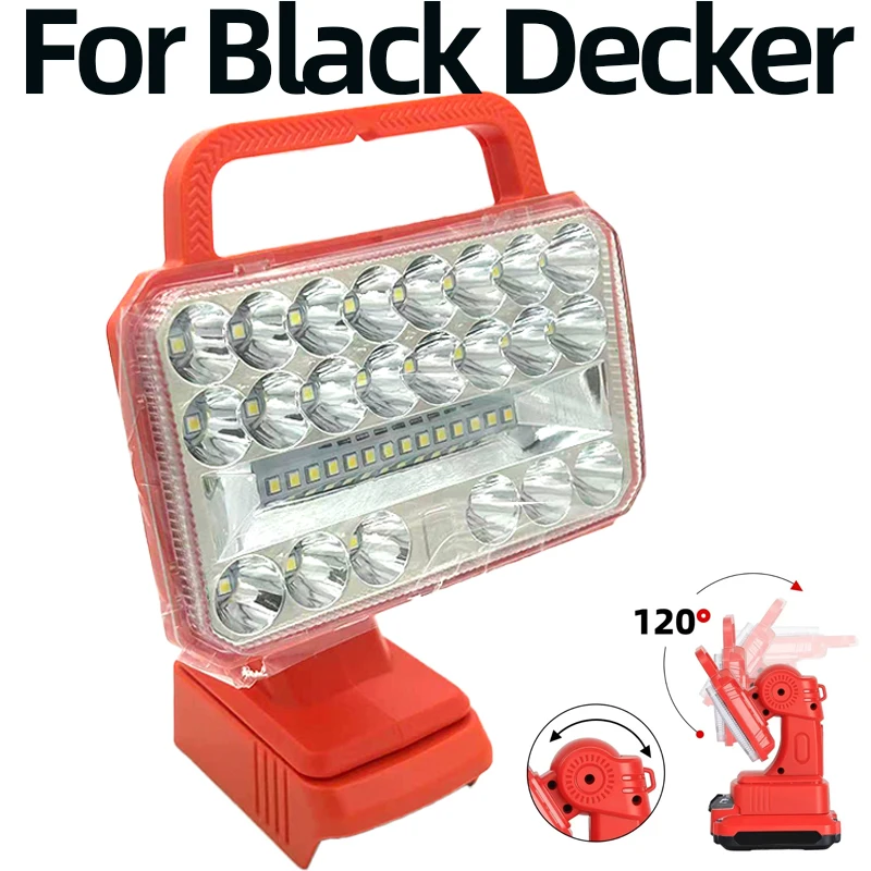 Compatible for Makita/Milwaukee/Black&Decker/Craftsman18V/20V Li-ion Battery Portable Cordless Spotlight for Outdoor Camping
Compatible for Makita/Milwaukee/Black&Decker/Craftsman18V/20V Li-ion Battery Portable Cordless Spotlight for Outdoor Camping